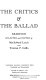 The critics & the ballad; readings,