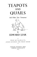 Teapots and quails : and other new nonsenses /