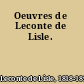 Oeuvres de Leconte de Lisle.