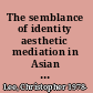 The semblance of identity aesthetic mediation in Asian American literature /