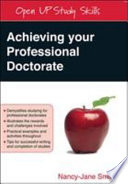 Achieving your professional doctorate