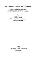 Shakespeare's tragedies : and other studies in seventeenth century drama.