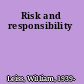 Risk and responsibility