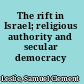 The rift in Israel; religious authority and secular democracy
