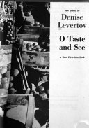 O taste and see : new poems /