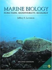 Marine biology : function, biodiversity, ecology /