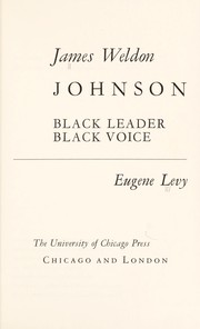 James Weldon Johnson, Black leader, Black voice