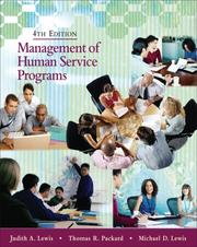 Management of human service programs.