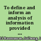 To define and inform an analysis of information provided in dictionaries used by learners of English in China and Denmark /