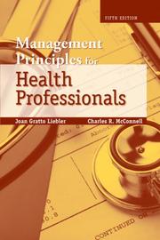 Management principles for health professionals /