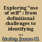 Exploring "use of self" : from definitional challenges to identifying best practices /