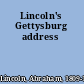 Lincoln's Gettysburg address