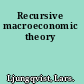 Recursive macroeconomic theory