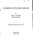 A nonbook cataloging sampler /