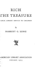 Rich the treasure : public library service to children /