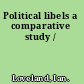 Political libels a comparative study /