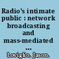 Radio's intimate public : network broadcasting and mass-mediated democracy /