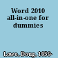 Word 2010 all-in-one for dummies
