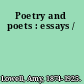 Poetry and poets : essays /