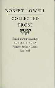 Collected prose /