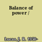 Balance of power /