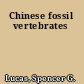 Chinese fossil vertebrates