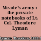 Meade's army : the private notebooks of Lt. Col. Theodore Lyman /