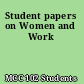 Student papers on Women and Work