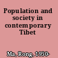 Population and society in contemporary Tibet