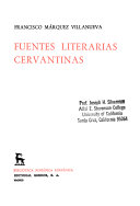 Fuentes literarias cervantinas