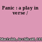Panic : a play in verse /