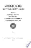 Libraries in the contemporary crisis /