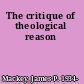 The critique of theological reason