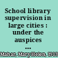 School library supervision in large cities : under the auspices of the U.S. Department of Health, Education, and Welfare, Office of Education, September 23, 24, 25, 1964 /