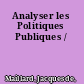Analyser les Politiques Publiques /