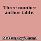 Three number author table,