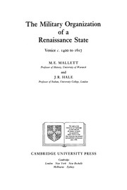 The military organization of a Renaissance state : Venice, c. 1400 to 1617 /