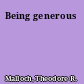 Being generous