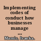 Implementing codes of conduct how businesses manage social performance in global supply chains /