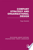 Company strategy and organizational design