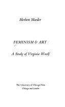 Feminism & art : a study of Virginia Woolf /