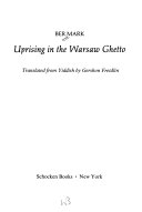 Uprising in the Warsaw ghetto /