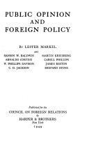 Public opinion and foreign policy /