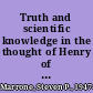 Truth and scientific knowledge in the thought of Henry of Ghent /