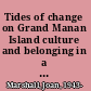 Tides of change on Grand Manan Island culture and belonging in a fishing community /