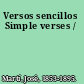 Versos sencillos Simple verses /