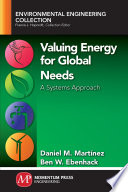 Valuing energy for global needs : a systems approach /