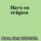 Marx on religion