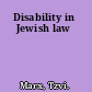 Disability in Jewish law