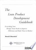 The lean product development guidebook : everything your design team needs to improve efficiency and slash time-to-market /